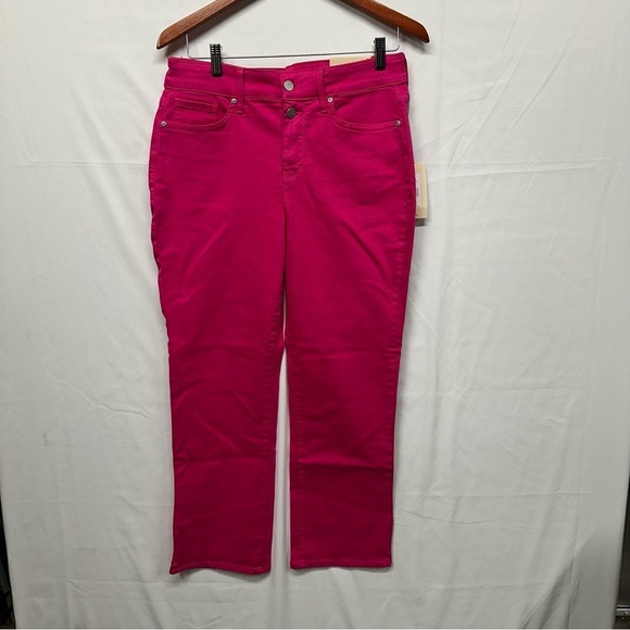 NYDJ Denim - Not Your Daughter’s Jeans Marilyn Straight Ankle Big Pink Size 8 NWT